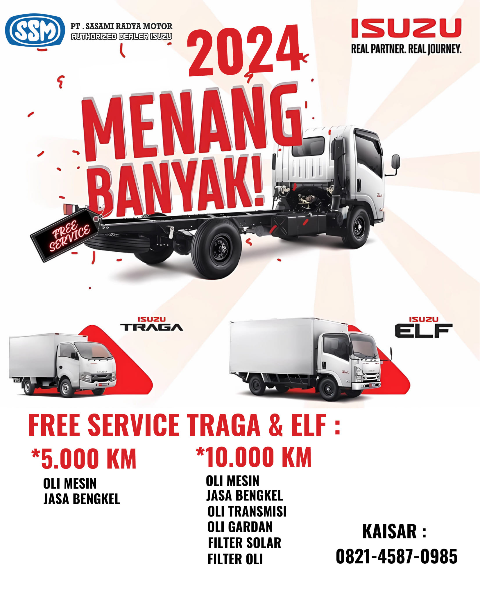 FREE SERVICE SETIAP PEMBELIAN PRODUK ISUZU